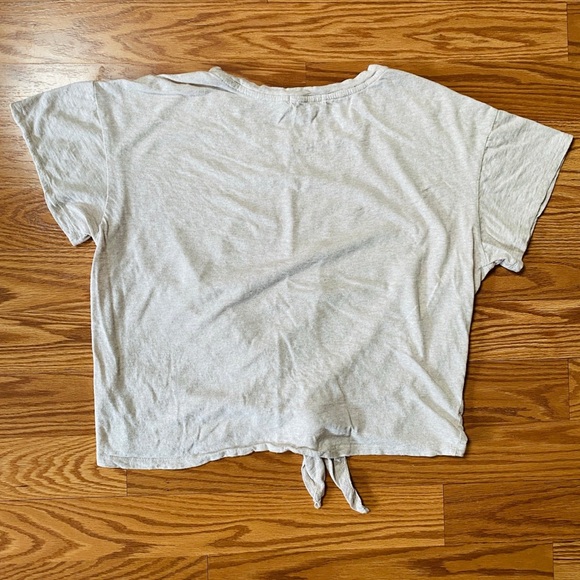 Democracy Floral Knot Tie Cropped Shirt M - Picture 4 of 5